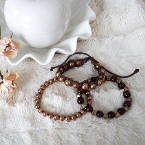 🎉 Brown BOHO style bracelets